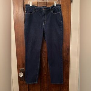 Old Navy Jeans 14 Short Dark Blue High Waisted WOW Straight Ankle